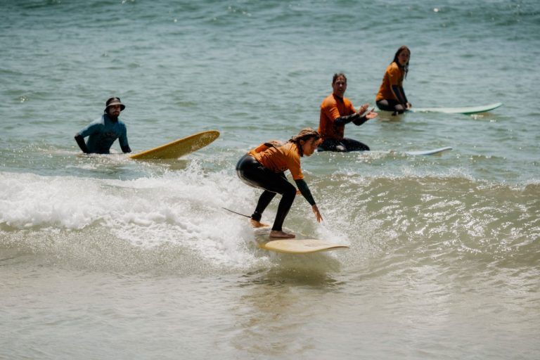 Surf lesson for your level at a retreat in Portugal